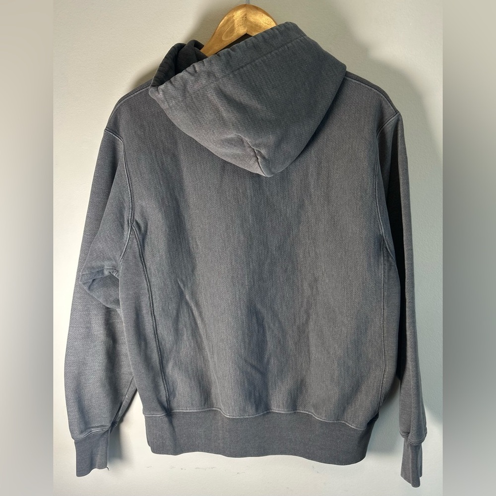 Vintage Champion Reverse Weave Mens Hoodie Dark Gray Sweatshirt Big Logo Size M - Picture 5 of 8